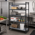 Thumbnail image #2 for Cambro Camshelving Basics Plus Stationary Starter Unit, 21 x 36 x 64 Inches, 4-Tier, 3 Vented + 1 Solid, Brushed Graphite