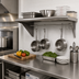Thumbnail image #2 for Advance Tabco Special Value Series 48 Inch Wall-Mounted Stainless Steel Shelf with Pot Rack