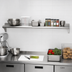 Thumbnail image #2 for Eagle Group 108 Inch x 12 Inch Wall-Mounted Stainless Steel Shelf with Mounting Brackets, 14 Gauge Type 304