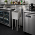 Thumbnail image #2 for Krowne Silver Series One-Compartment Freestanding Underbar Bar Sink with Faucet, 12 Inch Wide