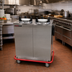 Thumbnail image #2 for Mobile Heated Enclosed Plate Dispenser Cart for 9-Inch Round Plates, 3-Silo, Stainless Steel