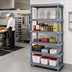Thumbnail image #2 for Quantum Millenia Gray 5-Shelf Polymer Shelving Unit with Dunnage Stand, 54