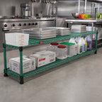 Thumbnail image #2 for Eagle Group EagleGard QA2154E Quad-Adjust Wire Shelf, 54 x 21 in, 600 lb Capacity, Blue Green Hybrid Epoxy Case of 2
