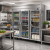 Thumbnail image #2 for Beverage-Air Horizon Series Three-Section Reach-In Refrigerator with Glass Doors, 71.52 Cu. Ft., Top-Mounted Self-Contained Refrigeration
