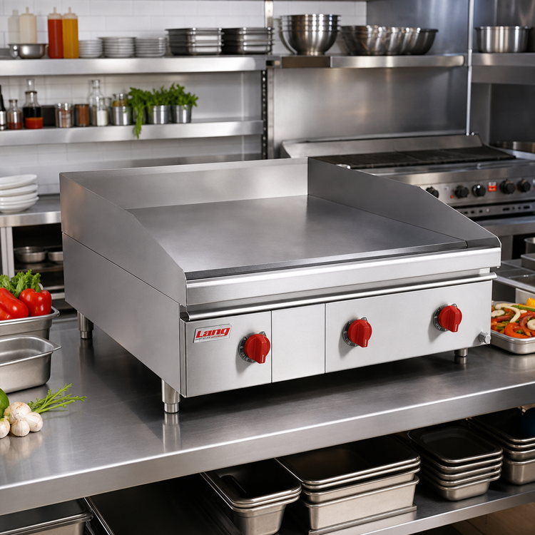 Product image #3 for Lang LG Series 60-Inch Electric Countertop Heavy Duty Griddle with 1-Inch Chrome Plate