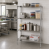 Thumbnail image #2 for Quantum 72-Inch Wide x 14-Inch Deep x 63-Inch High 4-Shelf Stationary Wire Shelving Starter Kit, 304 Stainless Steel
