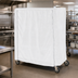 Thumbnail image #2 for Metro 60 x 21 x 74 Inch Waterproof White Vinyl-Nylon Coated Queen Mary & Banquet Cart Cover