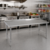 Thumbnail image #2 for Eagle Spec-Master 120-Inch x 24-Inch Stainless Steel Work Table with Rear Upturn and Open Tubular Base