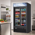 Thumbnail image #2 for Everest Refrigeration Two-Section Reach-In Glass Door Merchandiser Refrigerator, 33 Cu. Ft., Sliding Doors