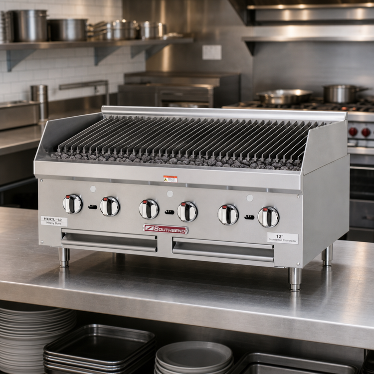 Product image #2 for Southbend HDCL-12 12-Inch Countertop Gas Charbroiler with Lava Rock Briquettes