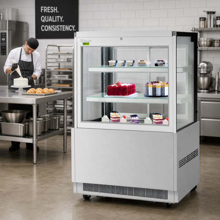 Product image #2 for Turbo Air TBP36-54FN-S Full-Service Straight Glass Refrigerated Bakery Display Case, 35-3/8 Inch Wide