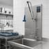 Thumbnail image #3 for EverSteel DuraPull Wall-Mount Workboard Pre-Rinse Unit with Add-On Faucet, 12-Inch Swing Nozzle, and 1.07 GPM Sprayer