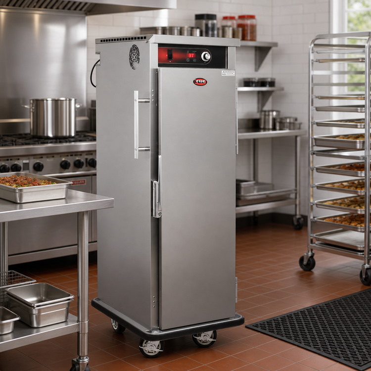 Product image #2 for Mobile Insulated Heated Holding Cabinet, 16-Pan Capacity, Solid Door