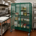 Thumbnail image #2 for Quantum Green Epoxy Mobile Security Cage, 60-Inch W x 18-Inch D x 69-Inch H
