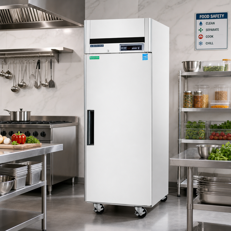 Product image #2 for Maxx Cold 18.9 Cu. Ft. One-Section Upright Reach-In Freezer with Solid Hinged Door and Top-Mounted Compressor