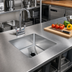 Thumbnail image #2 for John Boos Weld-In Undermount Stainless Steel Sink Bowl, 1 Compartment, 18
