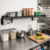 Thumbnail image #2 for Quantum Wall-Mount Cantilever Single Wire Shelf, 48 x 24 Inches, Black Epoxy Finish