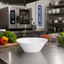 Thumbnail image #2 for Carlisle Stadia® 32 oz White Oblong Melamine Bowl, 8 Inch Diameter
