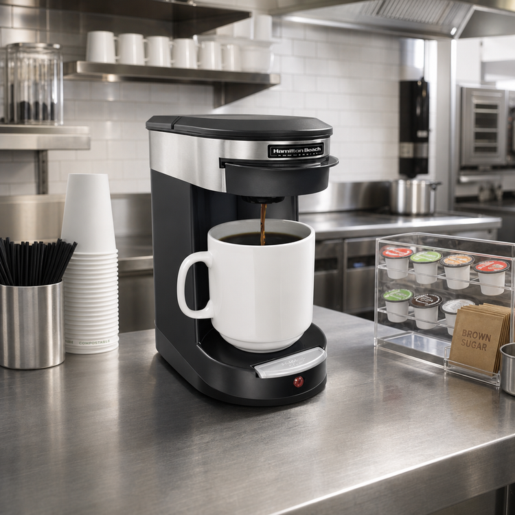 Product image #2 for Hamilton Beach Commercial International Front-Loading Single-Cup Pod Coffee Maker, 230V