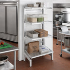 Thumbnail image #2 for Channel Manufacturing TT2436 Tubular Cantilever Shelf, 33.375W x 24D x 2.5H, Aluminum, 900 lb. Capacity