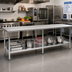 Thumbnail image #2 for Spec-Master 144-Inch x 36-Inch Stainless Steel Work Table with Adjustable Galvanized Undershelf