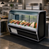 Thumbnail image #2 for Howard-McCray 32E Series Endless Design Curved Glass Self-Contained Fish and Poultry Service Case, 50 Inch, Black Exterior/White Interior, LED Lighting
