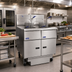 Thumbnail image #2 for Pitco Solstice SG14-2FD Gas Fryer System with Under-Fryer Filter Drawer, 2 x 50 lb. Tanks, 220,000 BTU