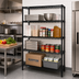 Thumbnail image #2 for Quantum Black Epoxy Antimicrobial Wire Shelving Starter Kit, 42-Inch W x 18-Inch D x 74-Inch H