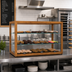 Thumbnail image #3 for KoolMore Countertop Bakery Display Case with Straight Glass Front, 3 Tempered-Glass Shelves, and Sliding Rear Doors