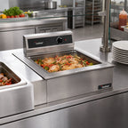 Thumbnail image #2 for Delfield N8717-D Drop-In Electric Hot Food Well, 1 Full-Size Pan, Wet/Dry, With Drain, 115V