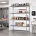 Thumbnail image #2 for Eagle Redipak 4-Tier Stationary Wire Shelving Unit, 60W x 18D x 74H, Pewter Gray Epoxy Finish