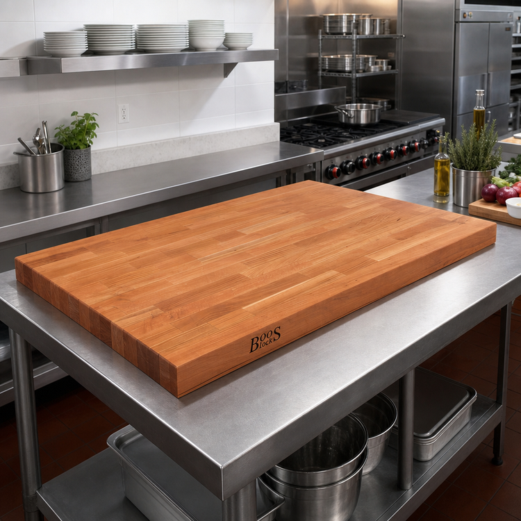 Product image #2 for John Boos Boos Block American Cherry Blended Edge Grain Kitchen Countertop