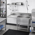 Thumbnail image #2 for Eagle Group Spec-Master FN2018-1-36L-14/3 14-Gauge 304 Stainless Steel One-Compartment Sink, 36-Inch Left Drainboard, 57-1/2-Inch W