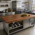 Thumbnail image #2 for Boos Block American Black Walnut Blended Edge Grain Kitchen Countertop, 120 x 42 x 1-1/2 Inch, Oil Finish