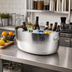 Thumbnail image #2 for American Metalcraft Hammered Aluminum Oval Beverage Tub, 16-1/4 Qt.