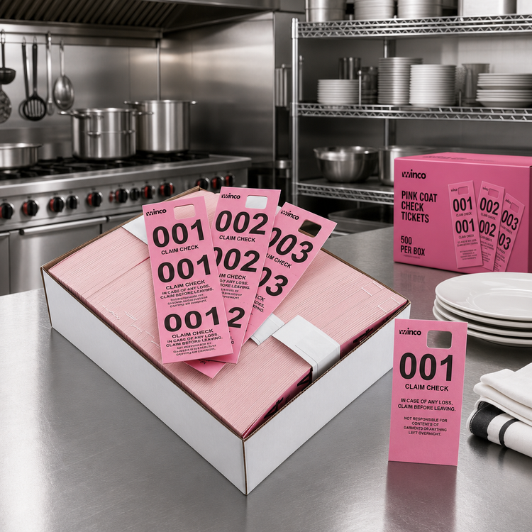Product image #3 for Winco Pink Coat Check Tickets, 500 Per Box