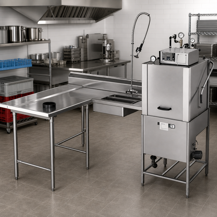 Product image #2 for Eagle Group Spec-Master SDTLR-84-14/3 Island Soiled Dishtable with Left Return