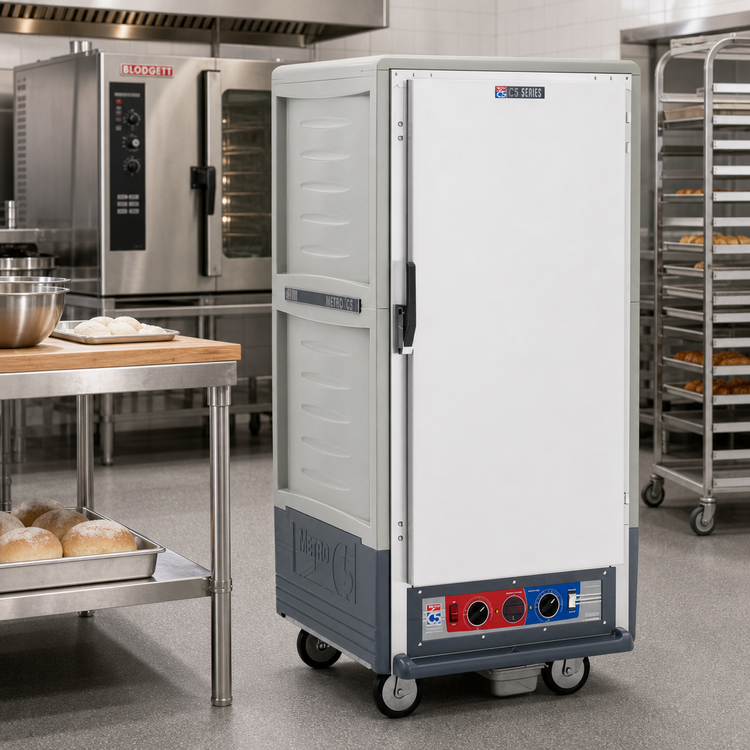 Product image #2 for Metro C5 3 Series 3/4 Height Combination Heated Holding & Proofing Cabinet with Gray Insulation Armour and Fixed Wire Slides