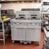 Thumbnail image #2 for Frymaster 1814 Oil Conserving Triple Electric Fryer Battery with Built-In Filtration, 3 x 60 lb Tanks