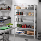 Thumbnail image #3 for Cambro Camshelving® Premium CPA245484V5PKG 5-Shelf Vented Add-On Polymer Shelving Unit, 24 x 54 x 84 Inches