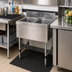 Thumbnail image #2 for Advance Tabco Special Value Series Underbar 2-Compartment Stainless Steel Bar Sink Unit with Splash-Mount Faucet, 24 x 18 x 33 Inches