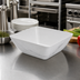 Thumbnail image #2 for American Metalcraft Naturals Collection Square Melamine Bowl, 232 oz., White Marble Pattern