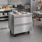 Thumbnail image #2 for Delfield D4532NP 32-Inch One-Section Undercounter Freezer Worktop with 2 Drawers, Stainless Steel, Self-Contained Refrigeration