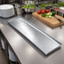 Thumbnail image #2 for American Metalcraft Heavy-Duty Rectangular Stainless Steel Serving Tray with Sides, Hammered Finish, 20-1/8 Inch