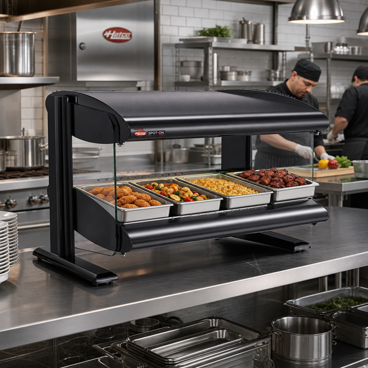 Product image #2 for Hatco Spot On Horizontal Heated Zone Merchandiser Warmer, 52-Inch Countertop, Single Shelf, 4-Zone