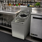 Thumbnail image #2 for BK Resources UB-SS8 Underbar Speed Station with Push-Down Glass Rinser and Dipper Well Faucet, 18-Gauge 304 Stainless Steel