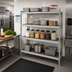 Thumbnail image #2 for Fermostock 4-Tier Polymer Shelving Expansion Kit, 59W x 18D x 83H, Gray