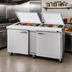 Thumbnail image #2 for Turbo Air PRO Series 72-5/8 Inch Two-Section Sandwich/Salad Prep Table with Glass Lid, 18-Pan Capacity