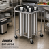 Thumbnail image #2 for Dinex DXP4ATG6 Mobile Unheated Open Frame Round Plate Dispenser with 4 Self-Elevating Tubes