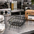 Thumbnail image #2 for American Metalcraft Square Black Iron Wire Grid Serving Basket, 6 x 6 x 2 Inches